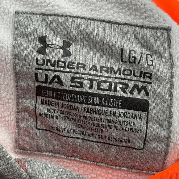 Under Armour Women's Gray UA Storm Semi Fitted Hooded Sweatshirt - Picture 9 of 11